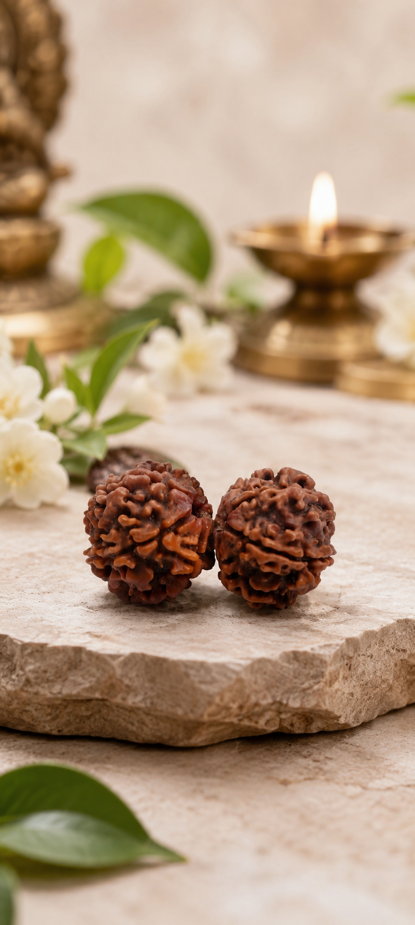 Original Gauri Shankar Rudraksha Certified Natural Rudraksha Bead for Shiv Parvati Blessings, Harmony, Love, Marriage & Spiritual Growth