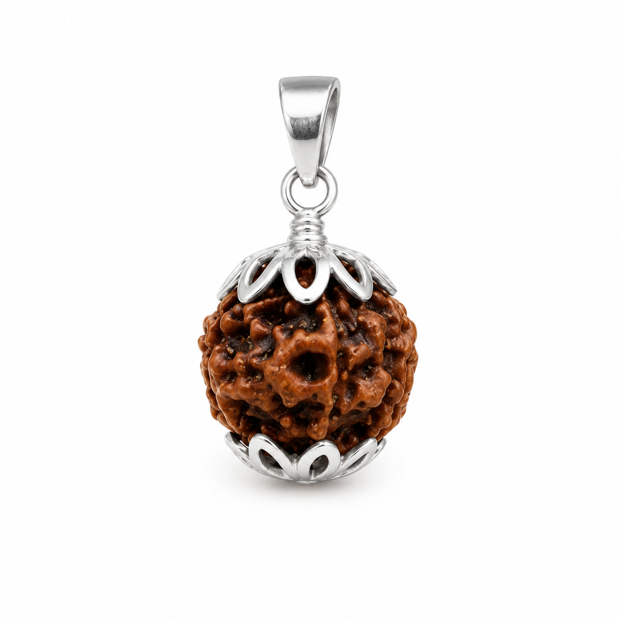 Original 4 Mukhi Rudraksha Pendant – Natural Premium Quality Rudraksha Pendant
