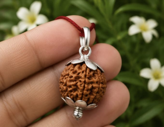 Original 7 Mukhi Rudraksha Pendant – Natural Premium Quality Rudraksha Pendant