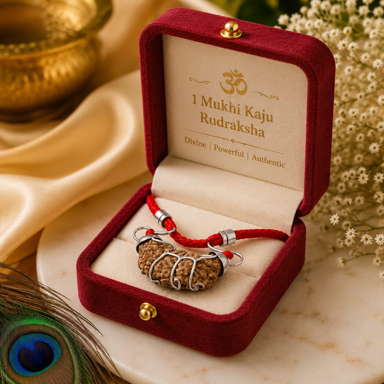 Original 1 Mukhi Rudraksha Pendant – Natural Premium Quality Shiva Pendant