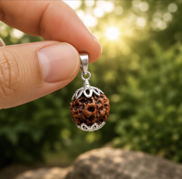 Original 4 Mukhi Rudraksha Pendant – Natural Premium Quality Rudraksha Pendant