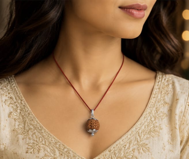 Original 7 Mukhi Rudraksha Pendant – Natural Premium Quality Rudraksha Pendant