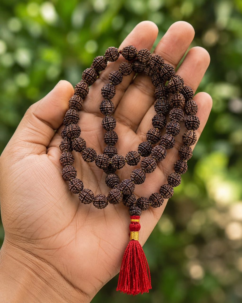 Original 4 Mukhi Rudraksha Mala – Natural Premium Quality Rudraksha Beads