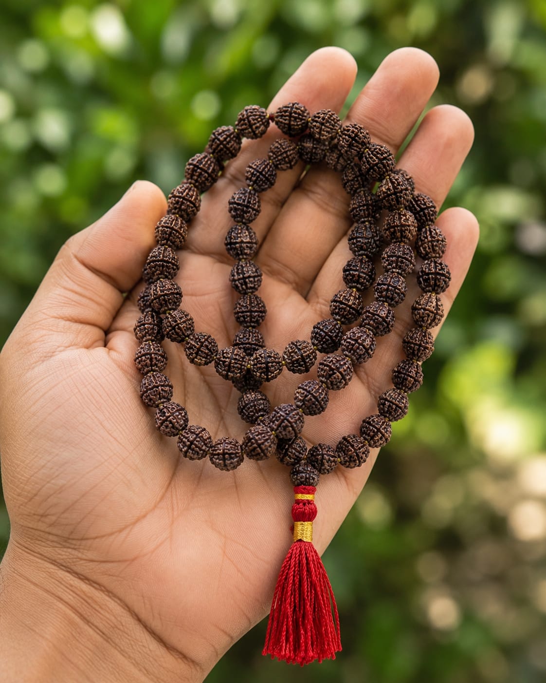 Original 4 Mukhi Rudraksha Mala – Natural Premium Quality Rudraksha Beads