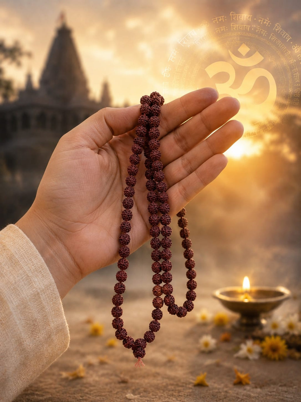 Original 5 Mukhi Rudraksha Mala – Natural Premium Quality Rudraksha Beads