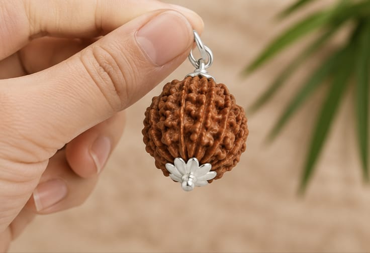 9 Mukhi Indonesia Rudraksha Pendant | Original Navdurga Rudraksha 9 मुखी इंडोनेशिया रुद्राक्ष पेंडेंट | ओरिजिनल नवदुर्गा रुद्राक्ष